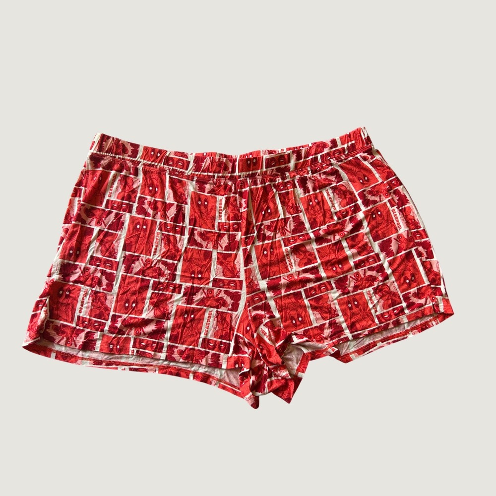Torrid Marvel Deadpool Sleep Shorts 3X Red Excellent Comic AOP Loungewear